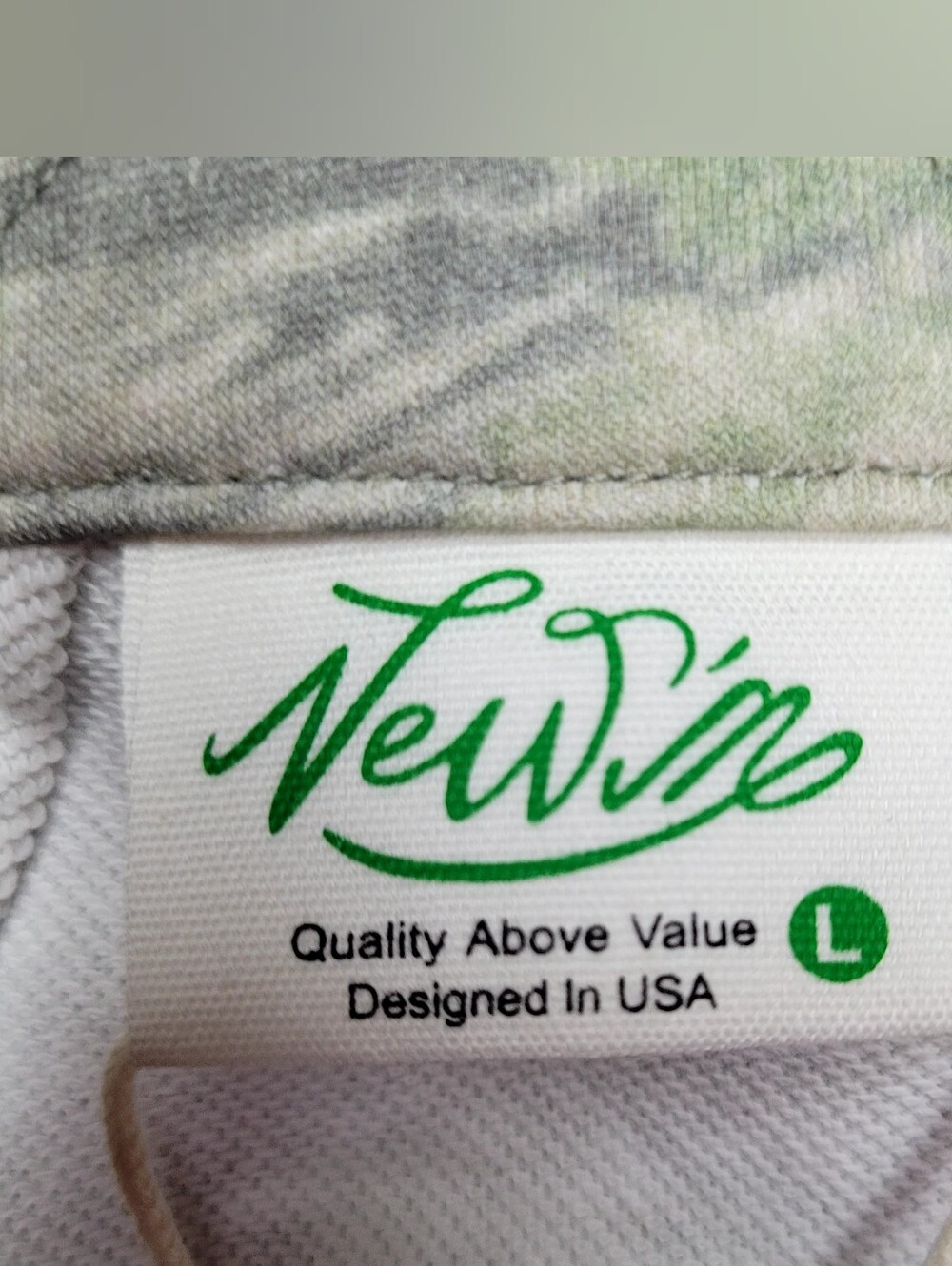 Very J Newim L Boho Sage Green Camo Print Slouchy Overalls Jumpsuit - Picture 5 of 6